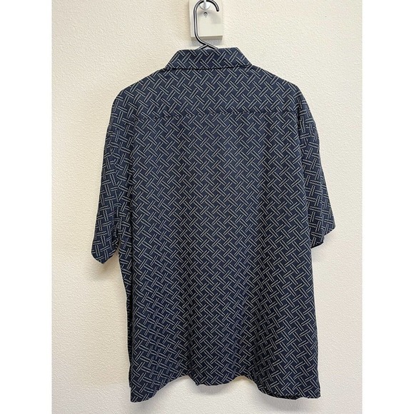 Nat Nast Men's Button Up Shirt Size XL Navy/Black/Cream Zig Zag Print - Picture 11 of 11